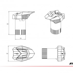 Bukógomba, Puig R19 Honda CB500F/X/NX500 /CB500 HORNET (2013-2025) kép